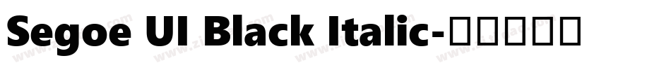Segoe UI Black Italic字体转换